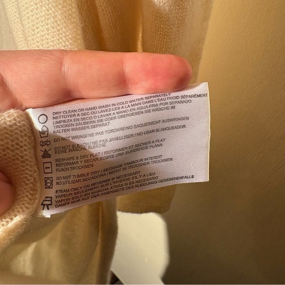 Minnie Rose Open Cashmere Cardigan in Cream - Picture 7 of 9